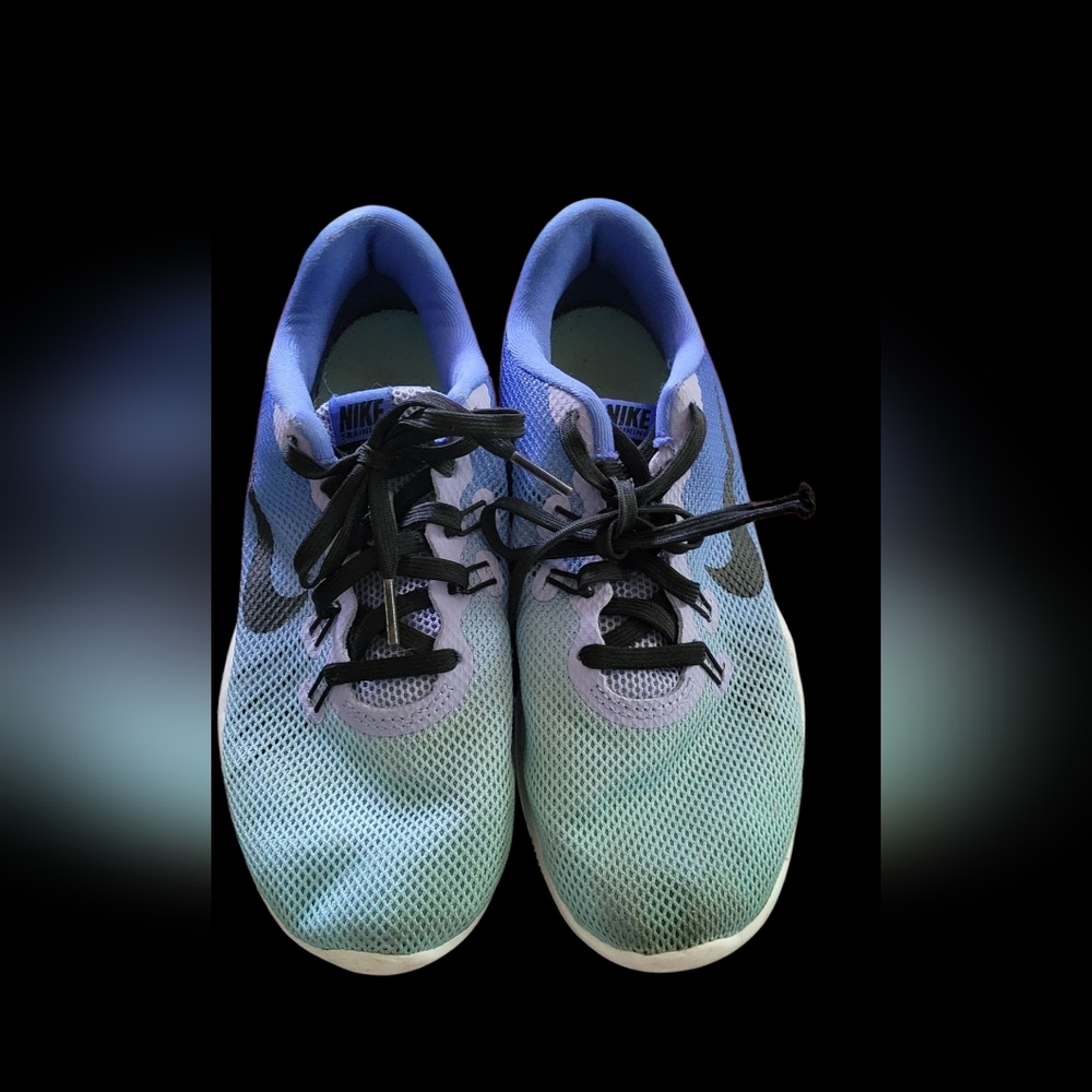 Nike flex blue and white sneakers #3